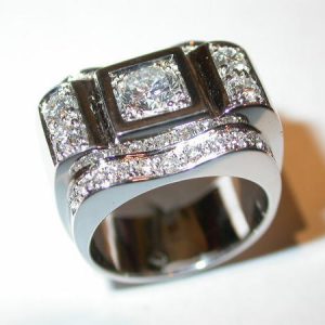 Bague or blanc, diamants