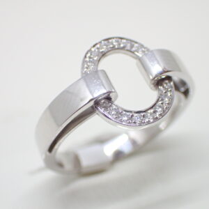 Bague ceinture et anneau diamants